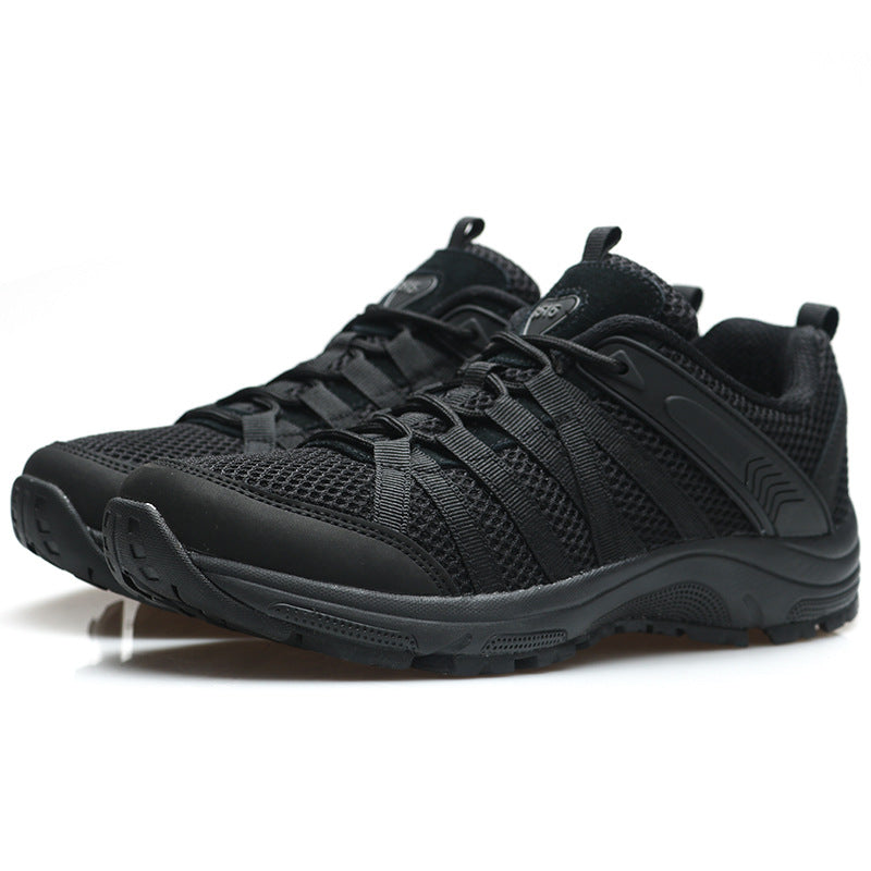 Ultralight black canvas training shoes